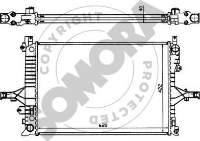 Somora 363340 - Radiator, engine cooling autospares.lv