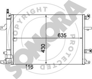 Somora 363360A - Condenser, air conditioning autospares.lv