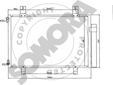 Somora 301560 - Condenser, air conditioning autospares.lv