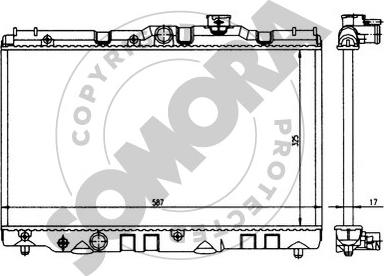 Somora 314040 - Radiator, engine cooling autospares.lv