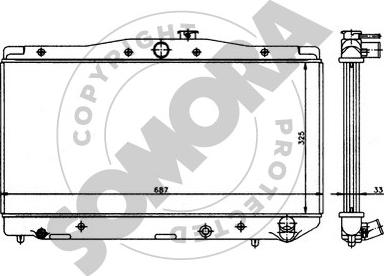 Somora 314041 - Radiator, engine cooling autospares.lv