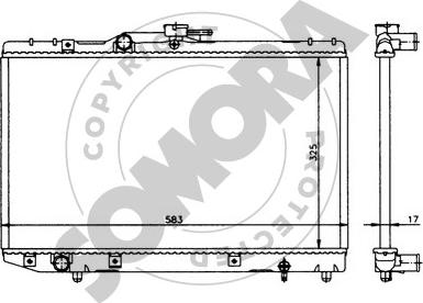 Somora 310040 - Radiator, engine cooling autospares.lv