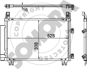 Somora 310360 - Condenser, air conditioning autospares.lv