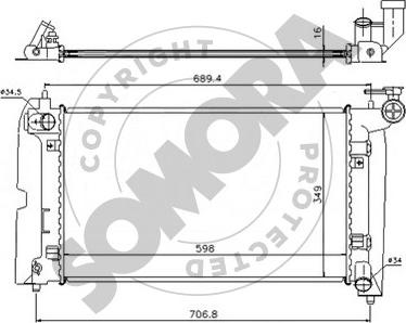 Somora 318140 - Radiator, engine cooling autospares.lv