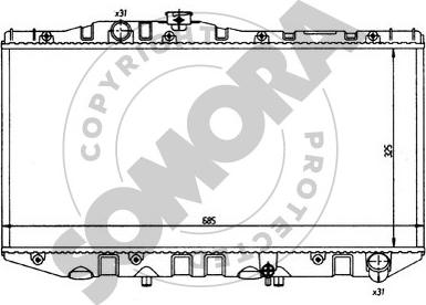 Somora 313040 - Radiator, engine cooling autospares.lv