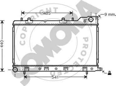 Somora 333240 - Radiator, engine cooling autospares.lv