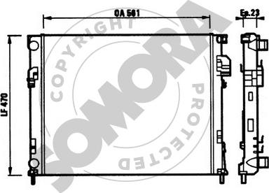 Somora 245140 - Radiator, engine cooling autospares.lv