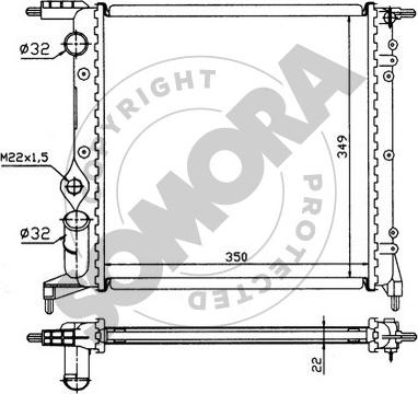 Somora 240741 - Radiator, engine cooling autospares.lv