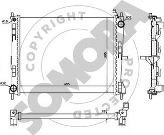 Somora 241140 - Radiator, engine cooling autospares.lv