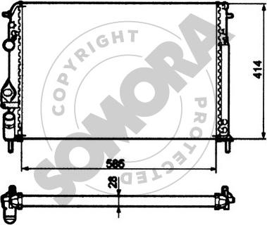 Somora 243042 - Radiator, engine cooling autospares.lv