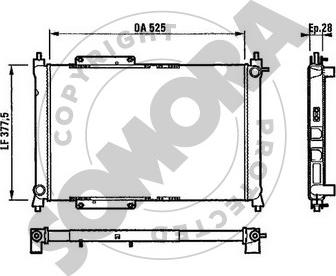 Somora 260740B - Radiator, engine cooling autospares.lv