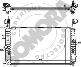 Somora 216040 - Radiator, engine cooling autospares.lv