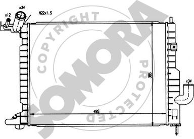 Somora 210441 - Radiator, engine cooling autospares.lv