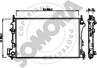 Somora 210640 - Radiator, engine cooling autospares.lv