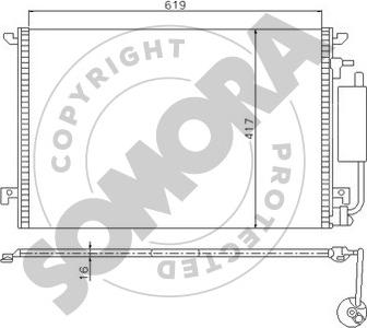 Somora 210660B - Condenser, air conditioning autospares.lv