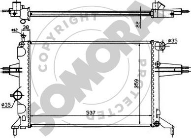 Somora 211744 - Radiator, engine cooling autospares.lv