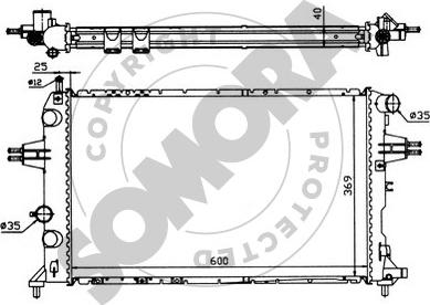 Somora 211746 - Radiator, engine cooling autospares.lv