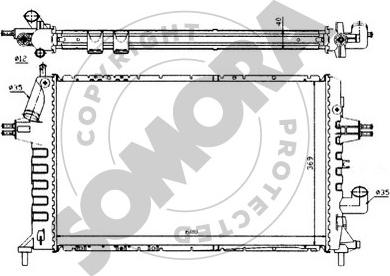 Somora 211748 - Radiator, engine cooling autospares.lv