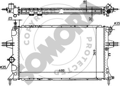 Somora 211743 - Radiator, engine cooling autospares.lv