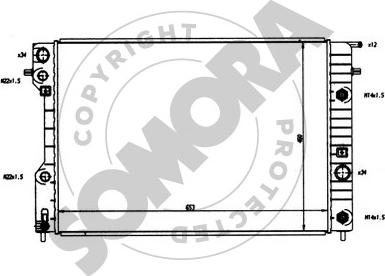 Somora 213241 - Radiator, engine cooling autospares.lv