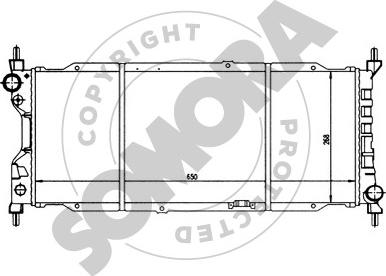 Somora 212441 - Radiator, engine cooling autospares.lv