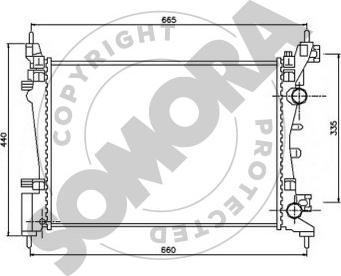 Somora 212640 - Radiator, engine cooling autospares.lv