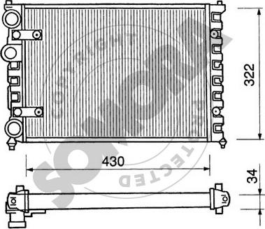 Somora 280240 - Radiator, engine cooling autospares.lv