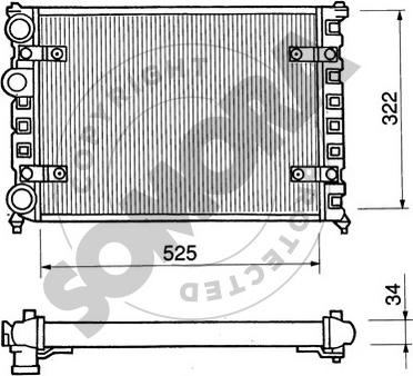 Somora 280241 - Radiator, engine cooling autospares.lv