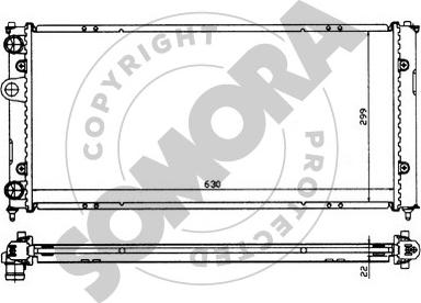 Somora 280243 - Radiator, engine cooling autospares.lv