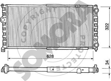 Somora 280242 - Radiator, engine cooling autospares.lv