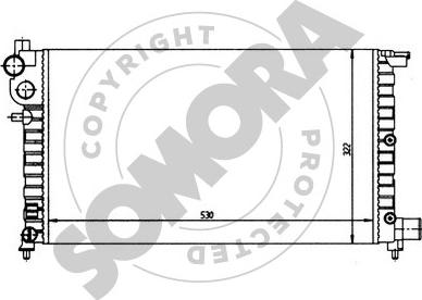 Somora 224141 - Radiator, engine cooling autospares.lv