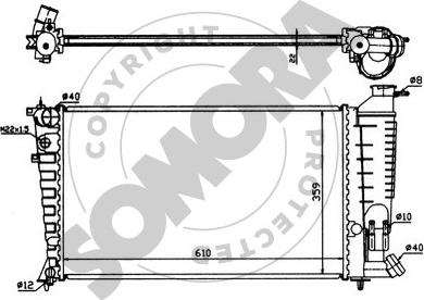 Somora 220542 - Radiator, engine cooling autospares.lv