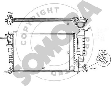 Somora 220640C - Radiator, engine cooling autospares.lv