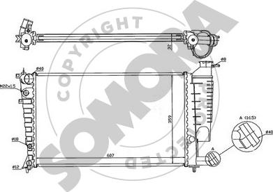 Somora 220640 - Radiator, engine cooling autospares.lv