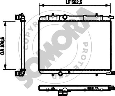 Somora 220741 - Radiator, engine cooling autospares.lv