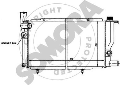 Somora 221140 - Radiator, engine cooling autospares.lv