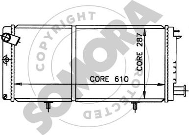 Somora 221141 - Radiator, engine cooling autospares.lv