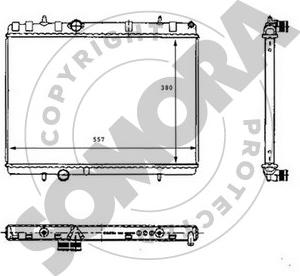 Somora 221340B - Radiator, engine cooling autospares.lv