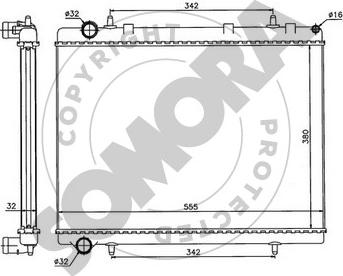 Somora 221340C - Radiator, engine cooling autospares.lv