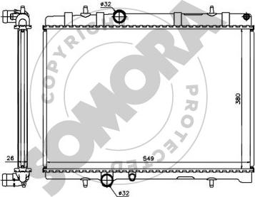 Somora 223440A - Radiator, engine cooling autospares.lv