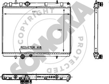 Somora 223440C - Radiator, engine cooling autospares.lv