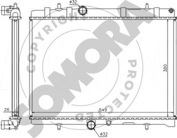 Somora 223440 - Radiator, engine cooling autospares.lv