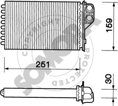 Somora 223150 - Heat Exchanger, interior heating autospares.lv