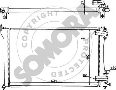 Somora 223244 - Radiator, engine cooling autospares.lv