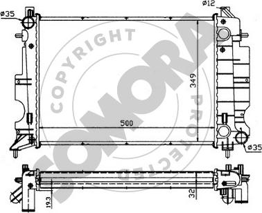 Somora 271141 - Radiator, engine cooling autospares.lv