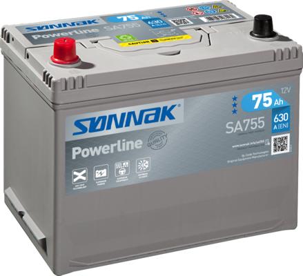 Sonnak SA755 - Starter Battery autospares.lv