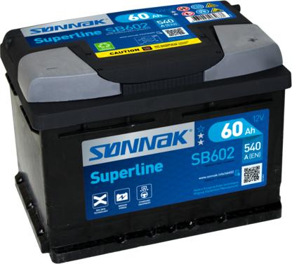 Sonnak SB602 - Starter Battery autospares.lv