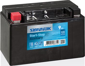 Sonnak SK091 - Starter Battery autospares.lv