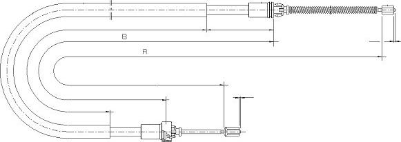 SONOVA CM13280 - Cable, parking brake autospares.lv