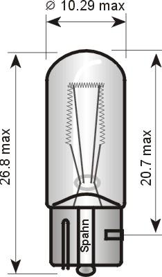 Spahn Glühlampen 2421 - Bulb, instrument lighting autospares.lv